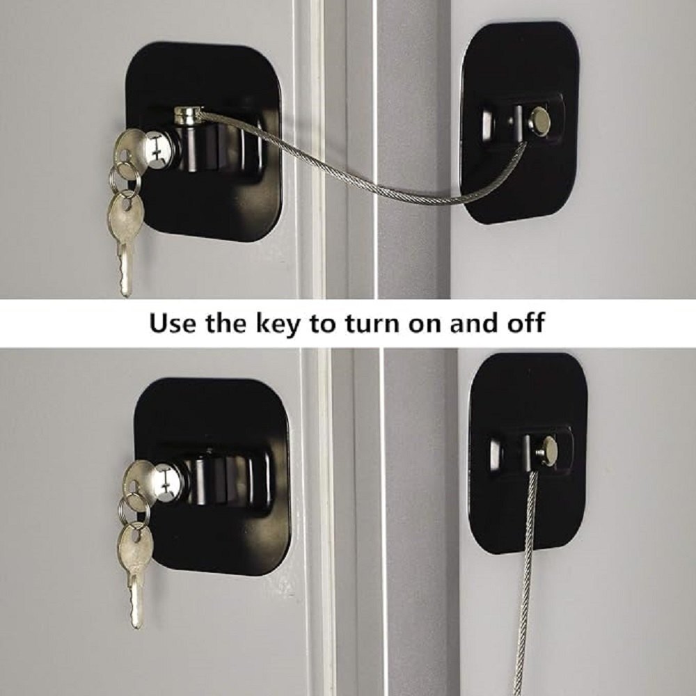 Mitsico Refrigerator Locks Door, Fridge Lock With Keys, File Drawer And Child Safety Cabinet Lock