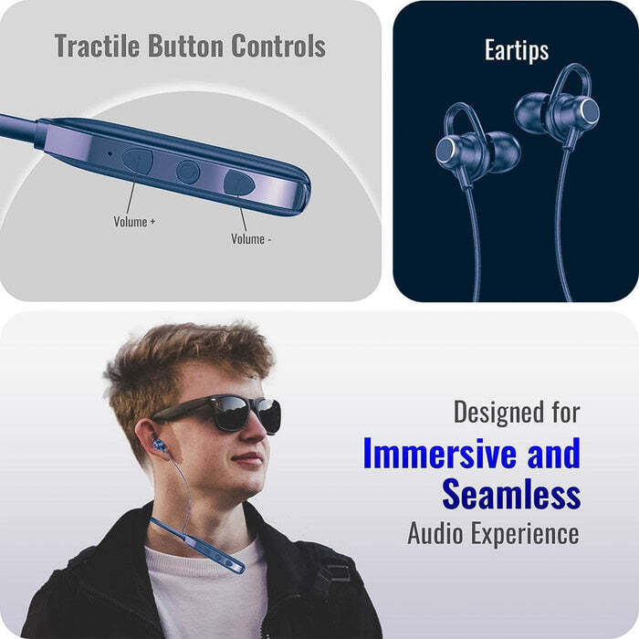 Magnetic On- Off Earbuds Neckband Bluetooth