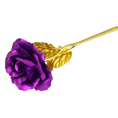 24K Gold Plated Purple Rose