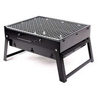 Black Portable Charcoal Bbq Grill
