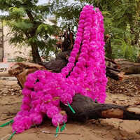 Artificial Flower Garland - Plastic Material, 5 Feet Length, Purple Color | Charming Hanging Lantern Design For Elegant Home Decor