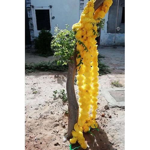 Yellow Flower Garland - Lantern Type: Hanging Lantern