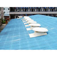 Roof Exhaust Turbo Ventilator - Frp Material, Standard Size, White Color | Industrial Usage Efficiency