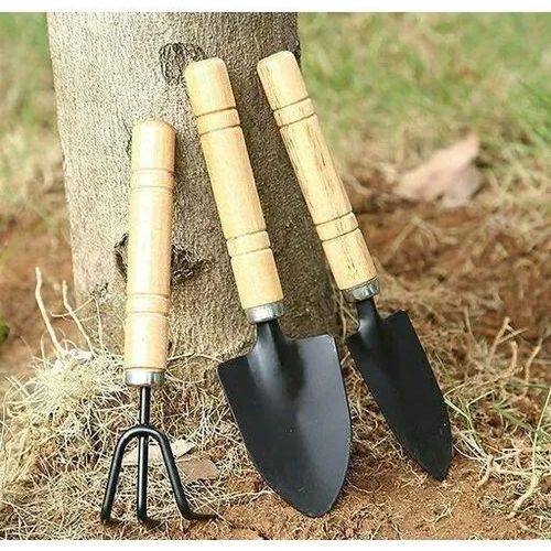 3-Piece Mini Garden Plant Tools Set - Material: Metal