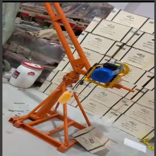 Mini Crane 65 Kg With Clutch Winch - Color: Orange