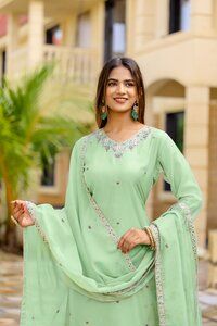 Kanak Kali Embroidered Kurti Set by Mora Couture  Wholesale Prices