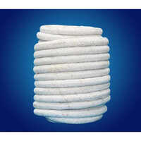 Ceramic Fiber Round Rope - Ceramic Fiber Material, 20 Mm Width, 100 Meters Length | White Braided Design For Industrial Applications