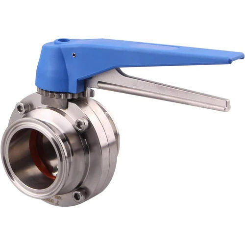 2.5Inch Stainless Steel Butterfly Valve - Color: Silver