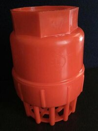 Foot Valve - Polypropylene 50 mm, Red Color, Threaded Connection | Ideal for Efficient Pipe Fitting in Various Plumbing Applications