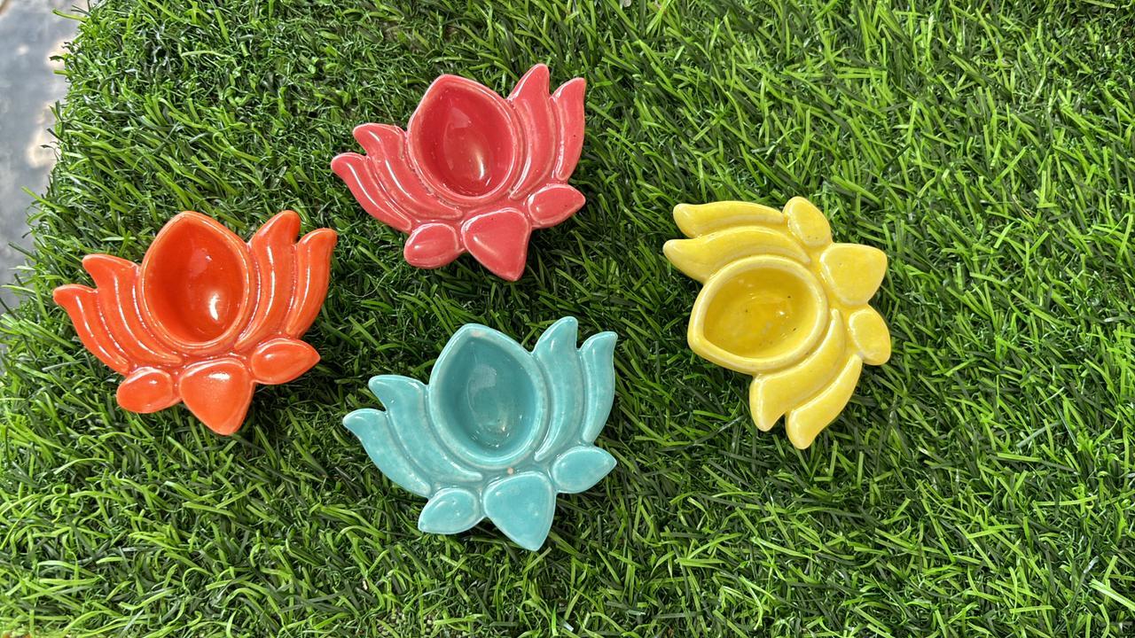 Ceramic Diya - Ceramic Type: Porcelain