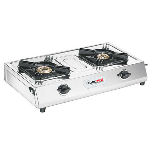 Double Burner Lpg Stove With Stainless Steel Body - Ignition Type: Manual