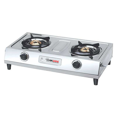  2 BURNER INLESS STEEL LPG GAS STOVE 