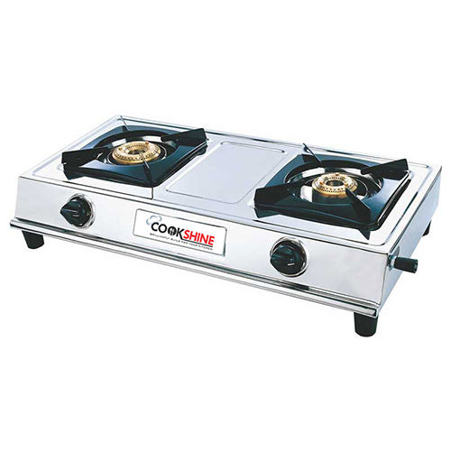 DOULBE BURNER LPG STAINLESS STEEL STOVE