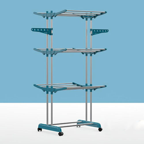 Ss Cloth Drying Stand - Color: Silver