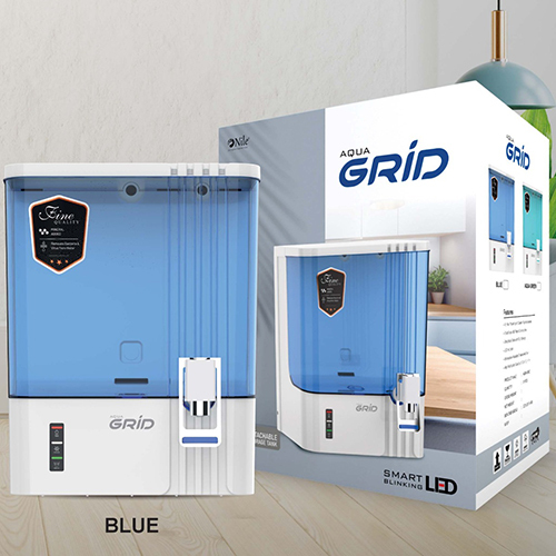Blue Reverse Osmosis Water Purifier - Plastic Material, Wall Mounted Design | 1-Year Warranty, Ideal for Borewell Water Purification