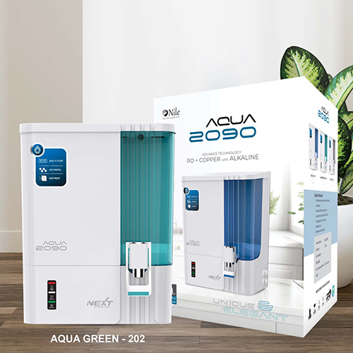 202 Aqua Green Reverse Osmosis Water Purifier - High-Quality Plastic, Wall-Mounted Design | Crystal Clear Borewell Water Filtration, 1-Year Warranty