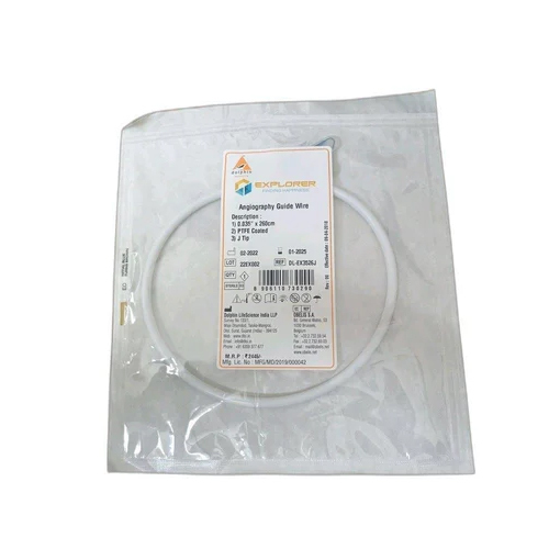 Angiography Guide Wire - PVC Material, Single-Use Design | Sterilized for Patient Safety, Basic Type for Easy Use, 1-Year Warranty