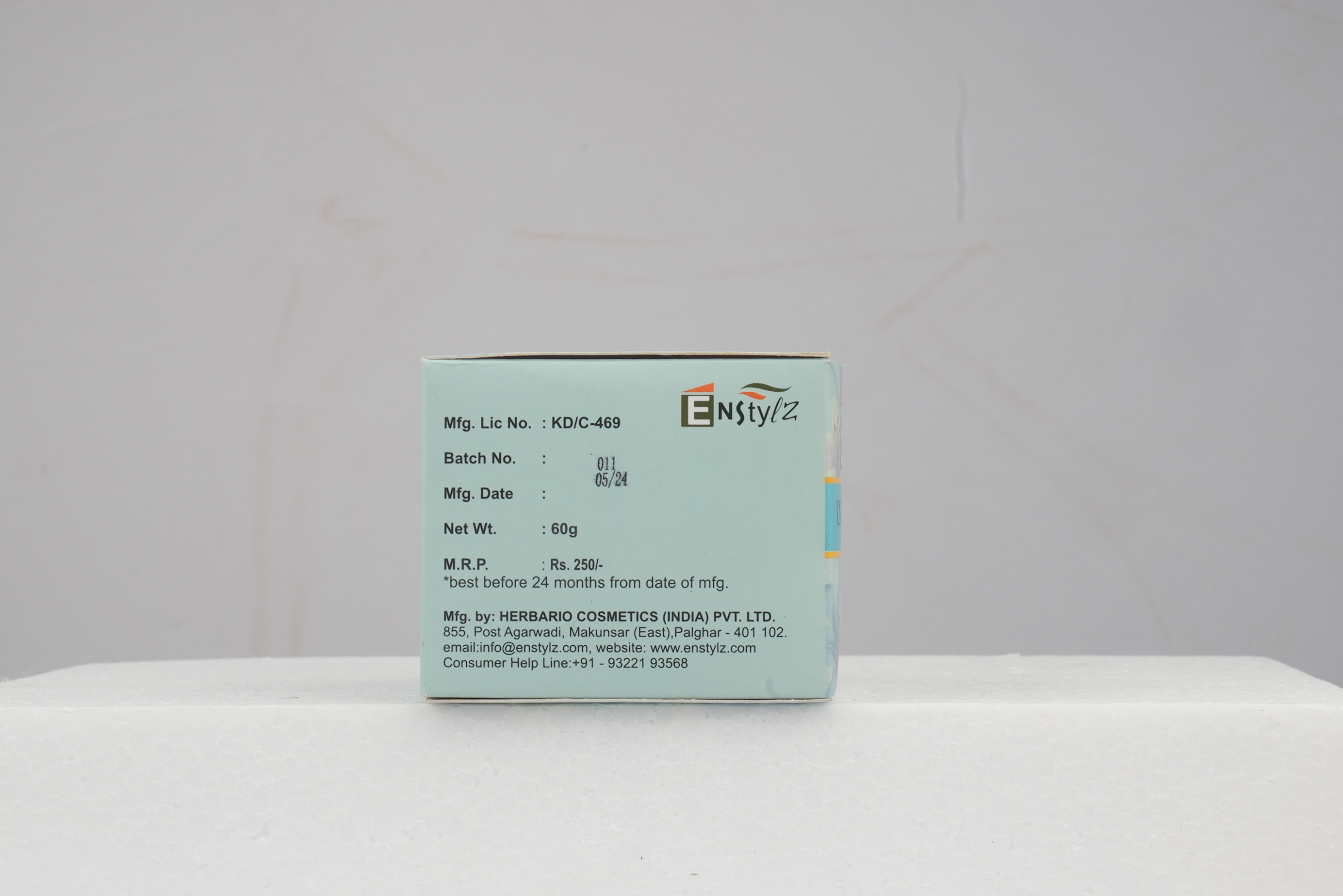 Enstylz Under Eye Gel - Ingredients: Minerals