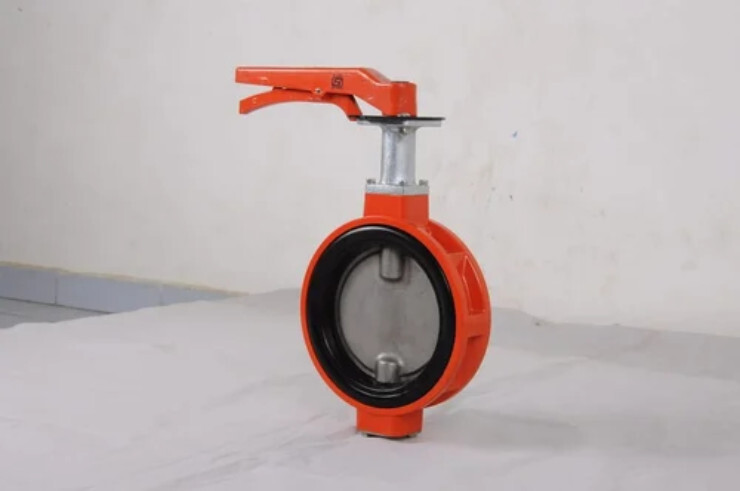 Lined Butterfly Valve - Color: Red