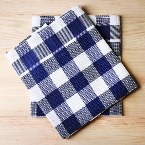 Waffle Weave Kitchen Towels - Color: Multicolor