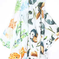 Printed Baby Muslin Wrap - 100% Cotton, Various Sizes Available, Multicolor Print - Ideal For Swaddling, Nursing, And Stroller Cover