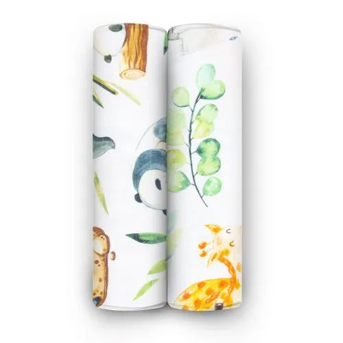 Cotton Digital Printed Muslin Swaddle - Color: Multicolor