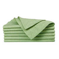 Cotton Dyed Napkins - 45 X 45cm Cotton Material | Elegant Plain Dyed Green Napkins For Dining & Gifting Purpose