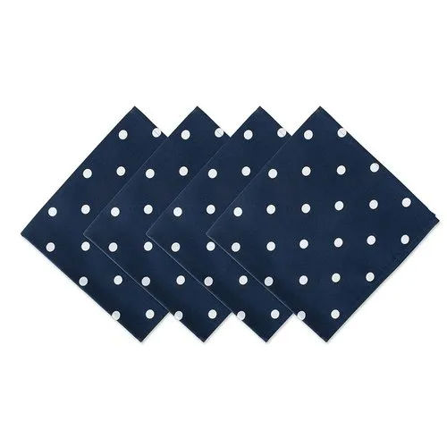 Cotton Custom Printed Napkins - Color: Blue