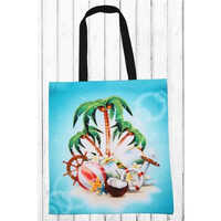 Cotton Digital Printed Bag - High-quality Cotton, Various Sizes Available, Multicolor Design | Customizable Logo, Versatile For Household & Grocery Use