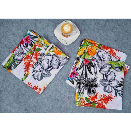 Printed Linen Table Napkin - Color: Multicolor