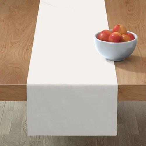 Cotton Table Runner - Color: White