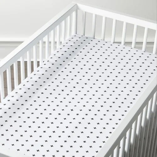 Baby Cot Fitted Sheet - Color: White