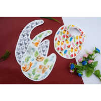 Cotton Baby Bibs - Soft Breathable Cotton, Various Sizes Available, Multicolor Design for 1-2 Years, Easy to Clean and Maintain