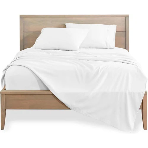 Cotton Double Bed Sheet - Color: White