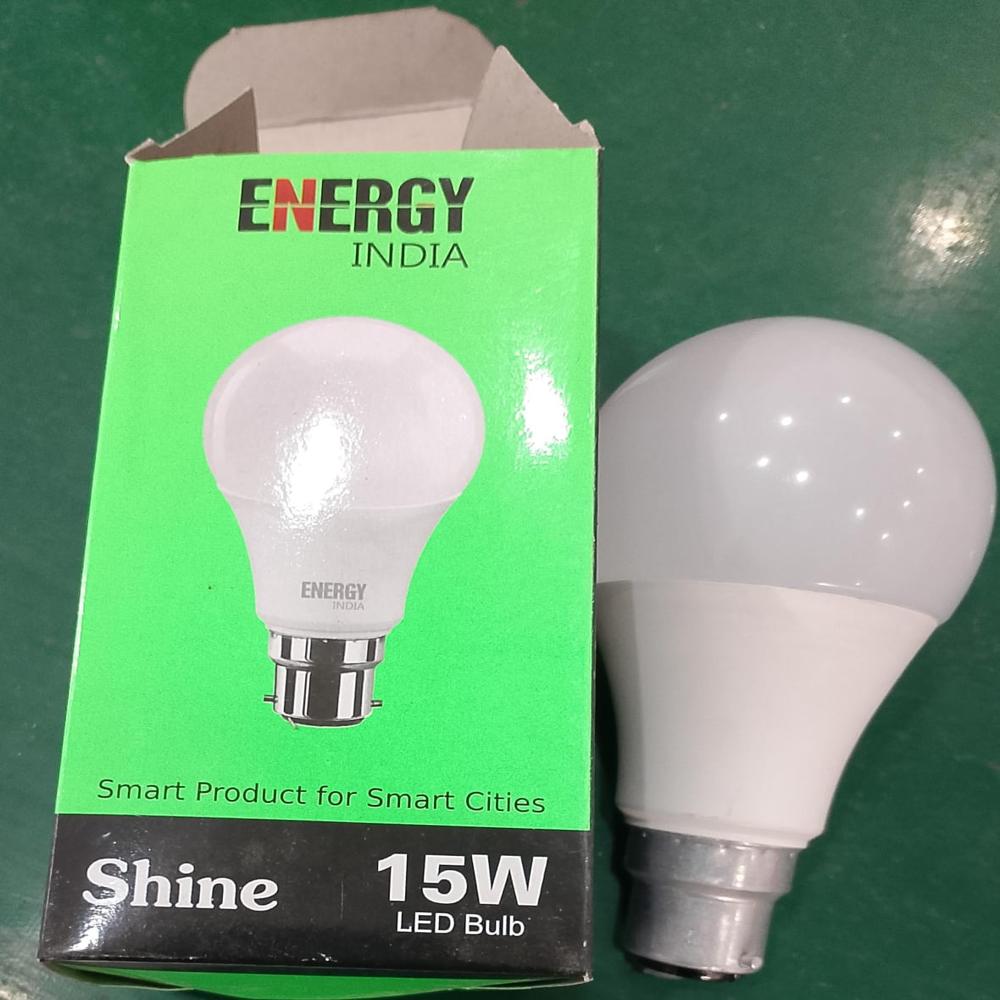 15 Watt Led Bulb - Plastic Material, White Color | Indoor Use, Modern Design, 220 Volt Input Voltage, 50/60 Hertz Frequency