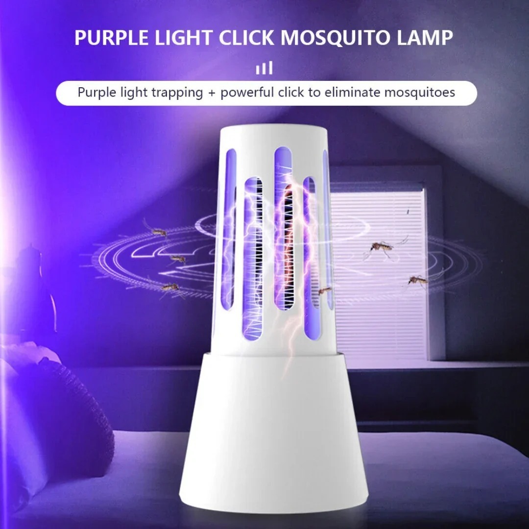 Mitsico Rechargeable Electric Shock Mosquito Lamp - Abs Plastic, Free Size, Multicolor | Eco-friendly Led Technology, Whisper-quiet Operation, Easy To Clean
