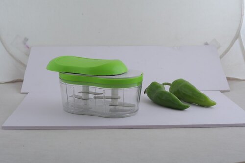 Mitsico Manual Garlic Chopper - ABS Plastic & Stainless Steel | Easy Clean, Tear-Free Onion Chopping, Removable Lid for Versatile Food Preparation