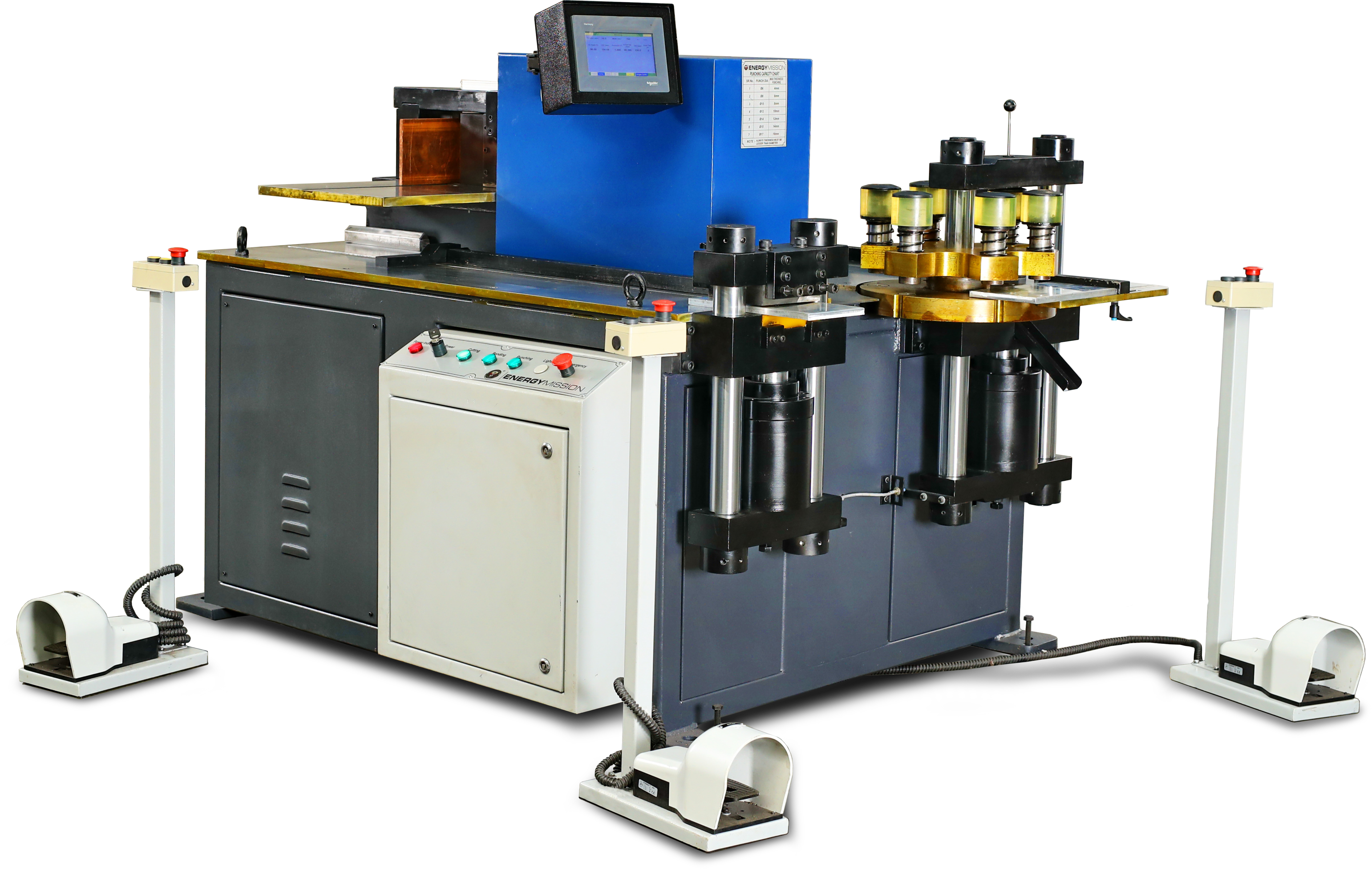 Busbar Bending Machine - Semi-automatic, 50-100 Mm Maximum Bending Radius, Color Coated Finish, Designed For Busbar Bending Applications