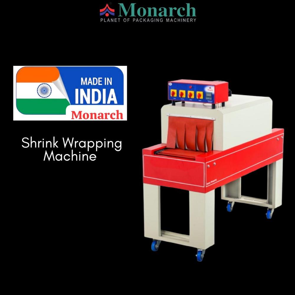 Shrink Tunnel Packaging Machine - Shrink Film Material 42" x 19" x 52" Dimensions Red & White Color Semi-Automatic 15 Capacity 60 kg Weight 6 Month Warranty