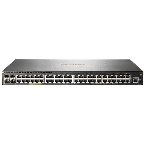 Aruba 2930F - 48G PoE-4SFP Network Switch | Grey, Secure Mounting Brackets, 5-Year Service Period, Enables Data Exchange