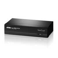 Aten Vs138a Video Splitter - Durable Aluminum, 20.00 X 7.51 X 4.40 Cm, Matte Black | Industrial Use, Supports Vga/svga/multisync, 1920 X 1440 Resolution, No Additional Power Supply Required
