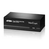 Aten Vs132a Video Splitter - Aluminum, 26.00 X 7.61 X 4.40 Cm, Black | Industrial Use For Multiple Display Signal Splitting