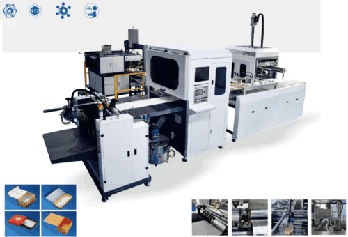 Automatic box making machine for gift box rigid box cardboard box