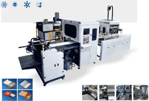 Automatic box making machine for gift box rigid box cardboard box