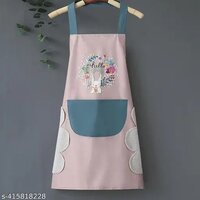 Mitsico Waterproof Kitchen Apron - Pvc & Oxford Cloth, 68x72cm Multicolor | Adjustable Neck Straps, Dual Coral Fleece Towels, Extra-durable Design, Widened Pockets