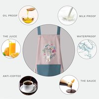 Mitsico Waterproof Apron with Pocket, Adjustable Neck Straps Kitchen Dish wash Apron for Woman Man Cooking Baking Household Cleaning, Commercial, Restaurant, Home, Kitchen, Baking