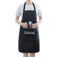 Mitsico Chef Apron - Composite Fabric, Normative Size, Black Color | Waterproof, Breathable, Wrinkle-proof With Handy Pocket & Floral Duster Cloth