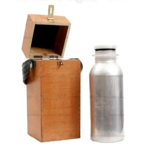 Sample Container With Wooden Box - Color: Brown