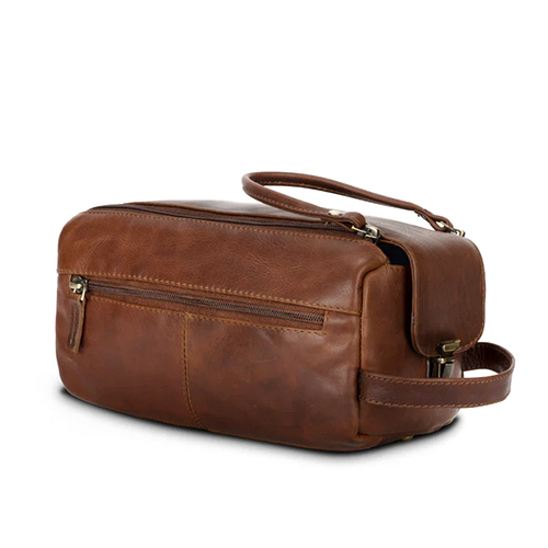 Leather Travel Pouch - Color: Brown