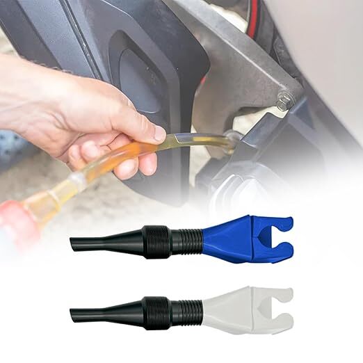 Mitsico Retractable Auto Fuel Funnel Wide Mouth Snap Funnel For Cars And Motorcycles Blue